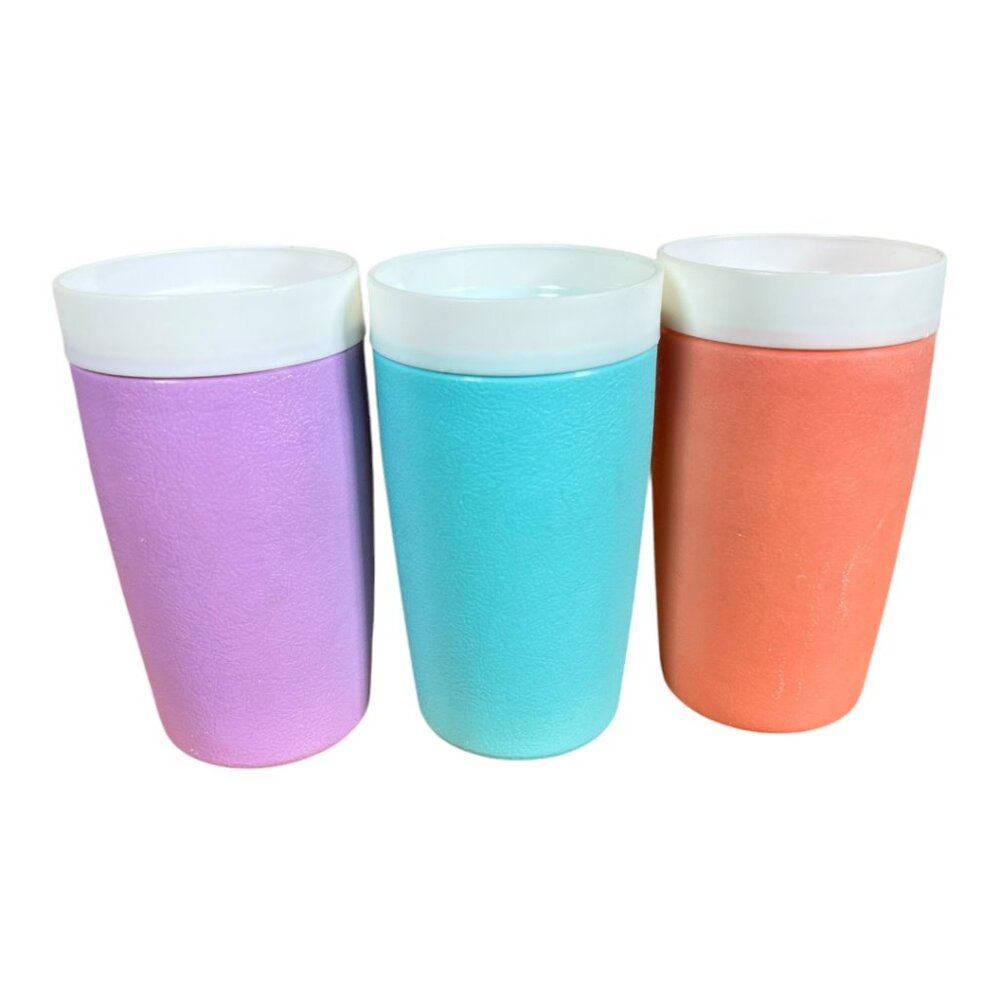 Three‎ Vintage Insulated Tumbler Glasses